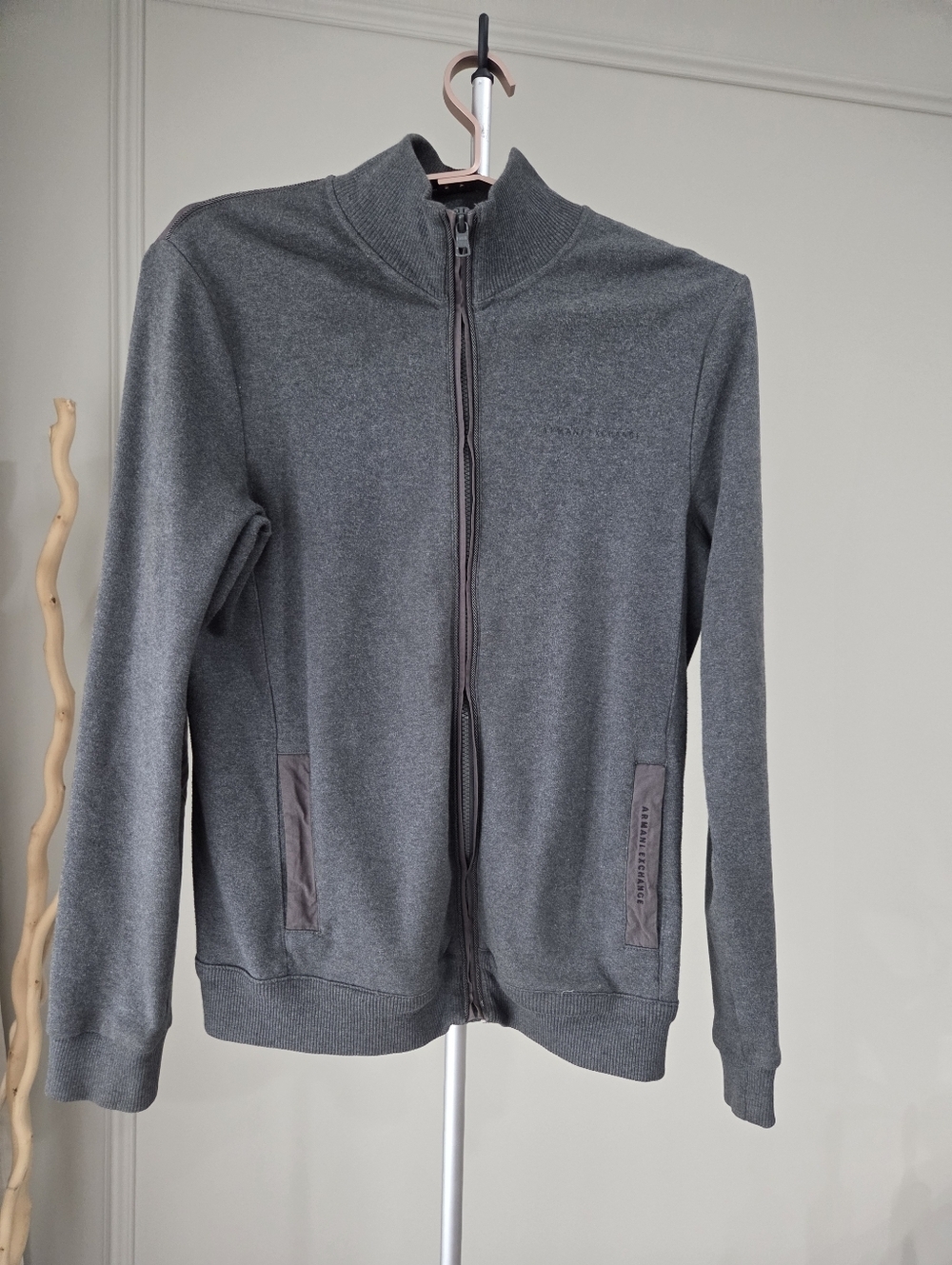 A/X Armani Exchange Men's Gray Full-Zip Sweatshirt Sz.M